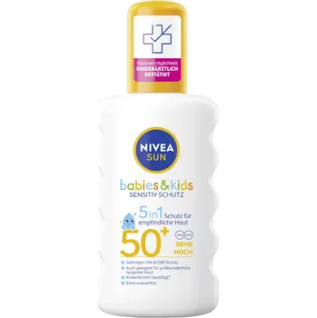 Přípravek na opalování Nivea Sun dětský sprej na opalování Sensitiv SPF 50+ 200 ml