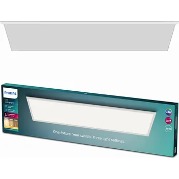 Stropní Svítidlo obdélníkový Philips 30 x 120 cm bílý