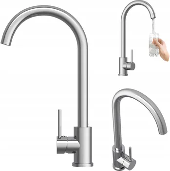 Vodovodní baterie Kuchyňská stojánková baterie Granitan DELTA stříbrná