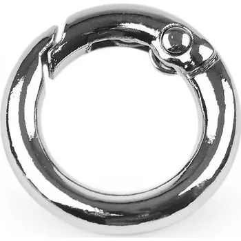 Karabina kulatá na kabelky / kroužek na klíče Ø13 mm, barva 1 nikl