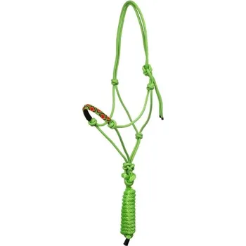 Provazová ohlávka POOLS Navayo s vodítkem lime