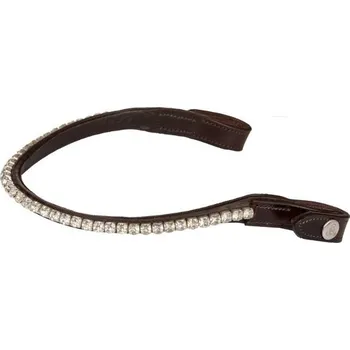 Čelenka ACAVALLO Round Crystals tmavě hnědá - pink FULL