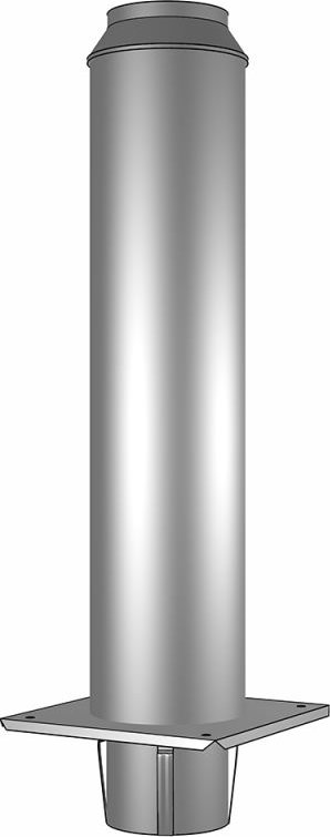 Izolovaný komínový nástavec 200 mm (prodloužení komína 1 m)
