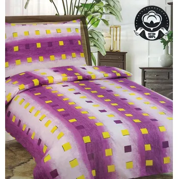 Povlečení Aaryans Bavlněné povlečení Karla fialové 140x200/70x90cm