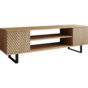 Televizní stolek ADRK RTV stolek LORELLO Herringbone OC-J, černá/dub craft Šířka (cm): 155