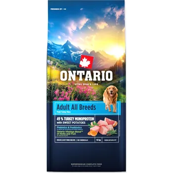 Krmivo pro psa Ontario Adult All Breeds Monoprotein Turkey/Sweet Potatoes