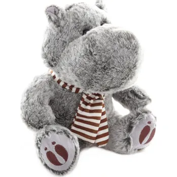 plyšák Plyšový hroch 121698 25 cm šedý