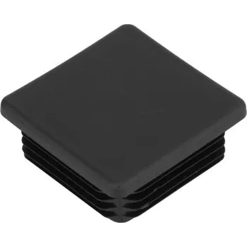 brána KP Žebrovaná čtvercová plastová zátka - plochá 120x120 mm černá erodovaná, na hranoly, jekly, sloupky a trubky