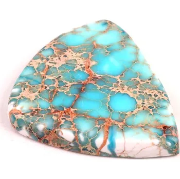 Materiál na výrobu šperku Kabošon Syntetický Tyrkys č.5277 (44x38x7mm)