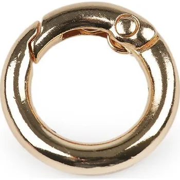 Karabina kulatá na kabelky / kroužek na klíče Ø13 mm, barva 3 růžové zlato