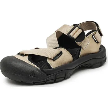 Dámské sandále Letní pánské sandály – měkké a pohodlné boty na chůzi Barva: Béžová, Velikost: 45