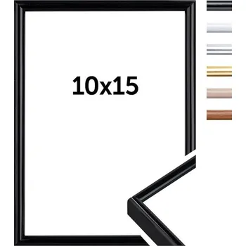 Rám na obraz Doerr NEW YORK Black 10x15 cm fotorám (pasparta na 7x10 cm, opěrná noha)