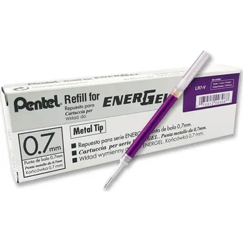 Pentel EnerGel LR7-V náplň gelová fialová 0,7mm, silný hrot