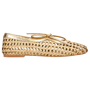 Dámské polobotky Zlaté Průhledné Balerínky Dámské S Mašličkou Wojas 4406288 41