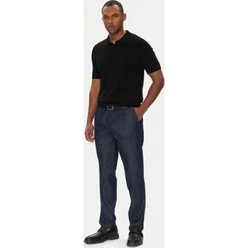 Pánské tričko HUGO Polokošile San Peter-CV 50536672 Černá Regular Fit XL