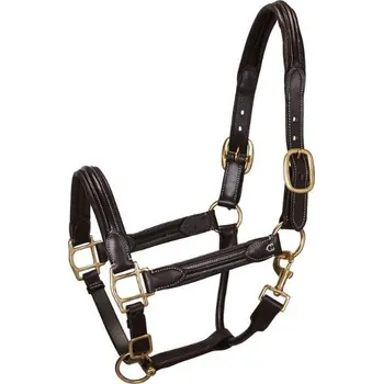 Kožená ohlávka EQUESTRO Soft hnědá COB