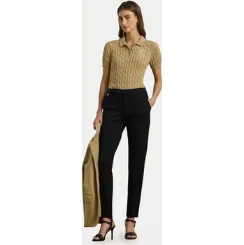 Dámské kalhoty LAUREN RALPH LAUREN Kalhoty z materiálu 200758961002 Černá Straight Fit XS