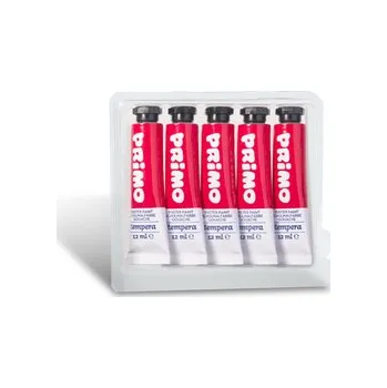 Výtvarná barva Temperová barva PRIMO, 12ml, 5ks, červená karmín, tuba