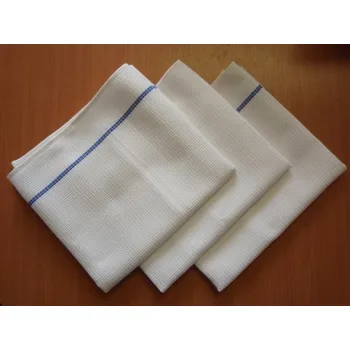 Ručník Profod Vaflový ručník bílý s proužkem 50x90 cm