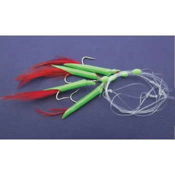 Rybářský háček Mistrall systém pro lov tresek 0,60mm velikost háčku 3/0 červená