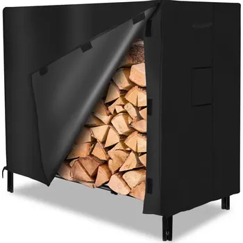 Dřevník Garlist GCP002 150 x 35,5 x 120 cm černý