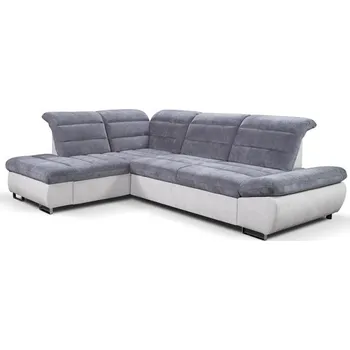 Sedací souprava ROMANTIKA MAXI roh s opěrkou (ROMA) OSL-3FBP- levá sedací souprava,látka SVĚTLE ŠEDÁ/TMAVĚ ŠEDÁ korpus MISTERIO 80 /sedák, opěrák MISTERIO 90 - kolekce (ST) - "STA" (K250) NOVÁ LÁTKA