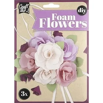Výtvarná sada DIY Kreativní sada Pěnové květiny B 3 ks