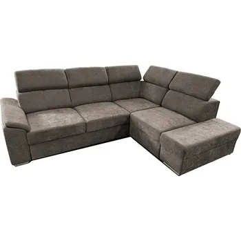 Sedací souprava DOMINO Pravá - sedací souprava látka WIND 21 - hnědá (B2F+Rr+1P+W35) - kolekce "E" (D) (K250) NOVINKA