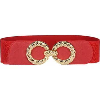 Opasek Dámský pružný elastický pásek na šaty Antanas Červený