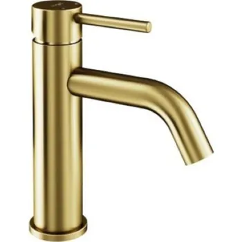 Vodovodní baterie BESCO - Stojánková umyvadlová baterie VEO II zlatá broušená BABUVIIBZ