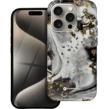 Náhradní kryt pro mobilní telefon Kryt Forcell F-Protect Mirage, Military Drop-Tested Case s MagSafe iPhone 15 Pro Silver Fog