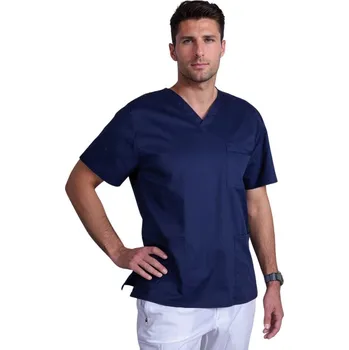 Zdravotnický oděv Pánská/ unisex halena V-výstřih - námořnická modrá