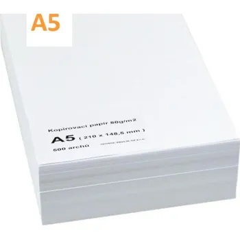 Papír pro tiskárny Xerografický papír A5/80gr/500listů