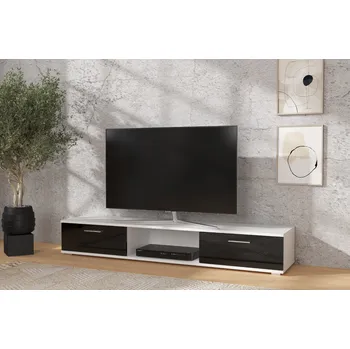 Televizní stolek ADRK RTV stolek SELLA WM-BS 176, černá lesk/bílá mat