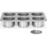 Patisse Patisse - Mini 6 formiček na cukroví s odnímatelným dnem 8 cm SILVER-TOP