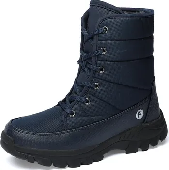 Pánská zimní obuv Pánské zimní kotníkové boty s voděodolnou úpravou Barva: Modrá, Velikost: 36
