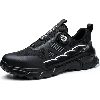 Pánská obuv bezpečnostní obuv s ocelovou špičkou a rotačním zapínáním Barva: Černo-Bílá, Velikost: 38