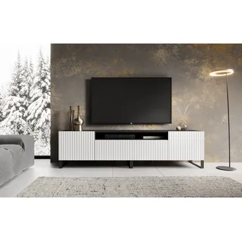 Televizní stolek ADRK RTV stolek NOEMI S BW 200, bílá/černá