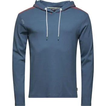 Pánská mikina mikina s kapucí CHILLAZ Tessin 2.0 Longsleeve dark blue/dark red M