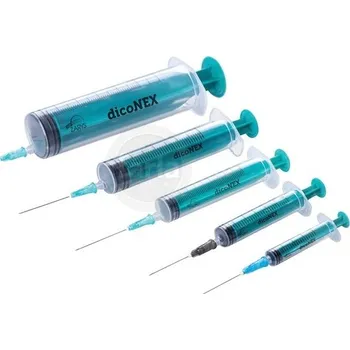 Zdravotnický materiál ZARYS lnternational Group dicoNEX, jednorázové stříkačky, 3dílné, luer s jehlou podél stříkačky Objem: 2 ml