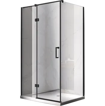 BPS-koupelny Obdélníkový sprchový kout HYD-OK03D 120x100 černá/transparent - bez vaničky