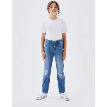 Dívčí kalhoty Name It Mom Jeans Blue 6Y