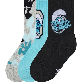 Dětské ponožky, 3 páry (modrá/šedá, 23-26)