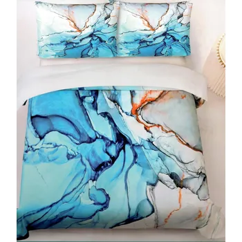 Povlečení HT Familex Francouzské povlečení IRENEJ modrá,1x 200x220 cm, 2x70x90cm