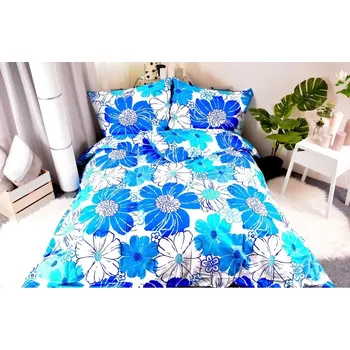 Povlečení Aaryans Krepové povlečení MONIKA modré, 140x200cm, 70x90cm