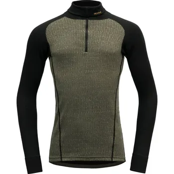 rolák DEVOLD Duo Active Merino 205 Zip Neck lichen/caviar L