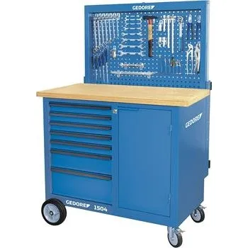 Dílenský stůl GEDORE pojízdný ponk BR1504 1100 x 550 x 985 mm 7 šuplíků