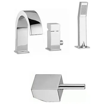 Vodovodní baterie Paffoni LEVEL vanová stojánková baterie Barva: Ocelový vzhled LEA040ST