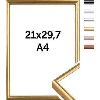Rám na obraz Doerr NEW YORK Gold 21x29,7 cm, A4 fotorám (pasparta na 15x20 cm)