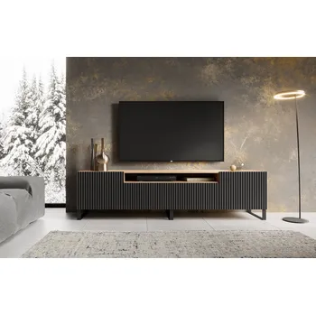 Televizní stolek ADRK RTV stolek NOEMI S AB 200, černá/dub artisan